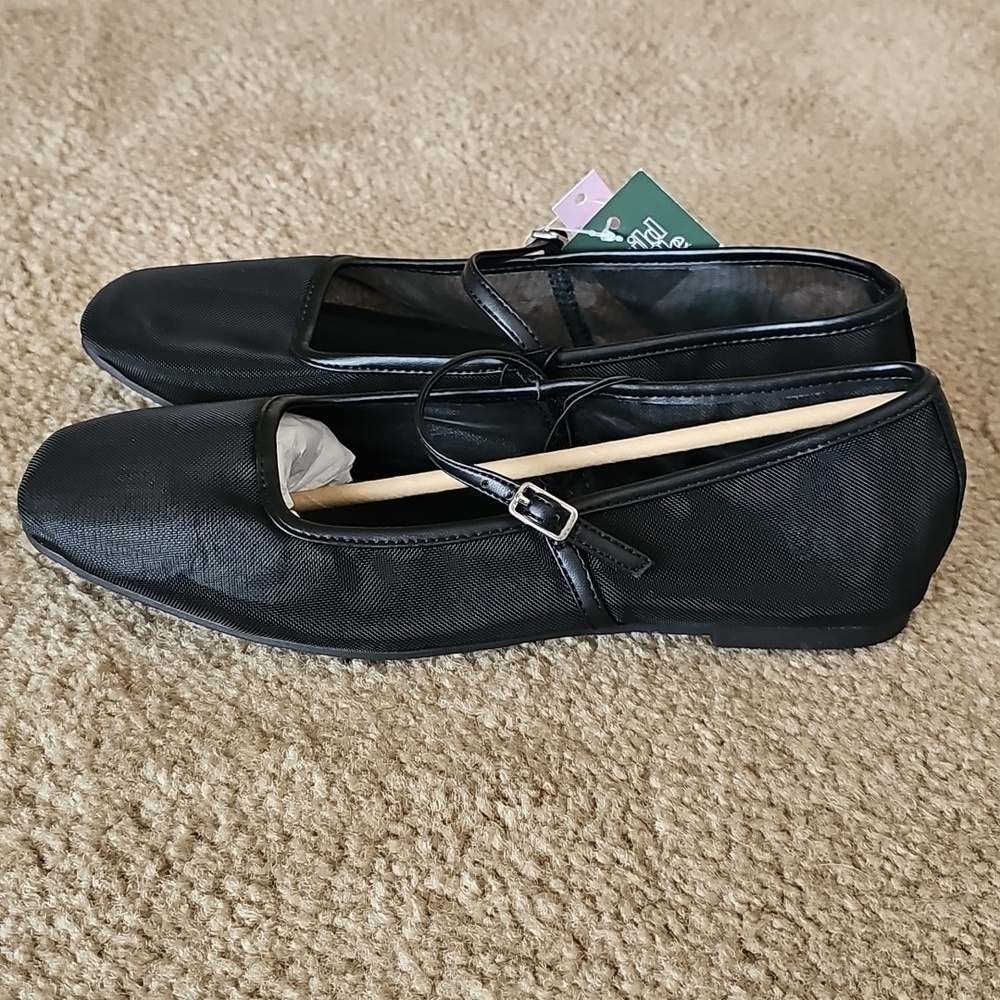Wild Fable Black Mary Jane Ballet Flats Women's Size 10